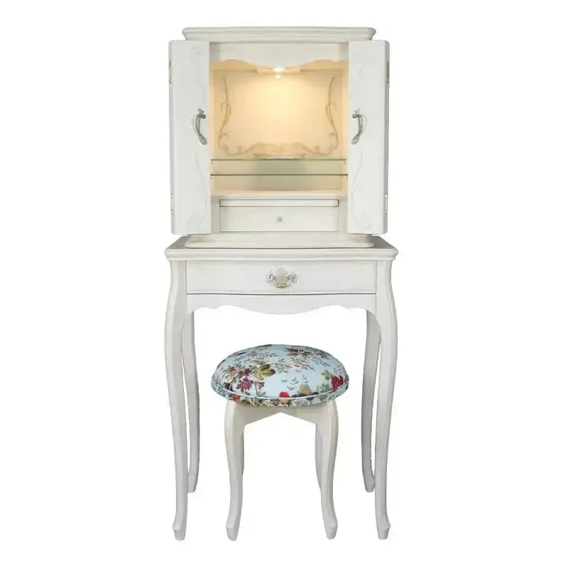 ヨーロッパ調仏壇 ボヌール ホワイト 脚付き&椅子付きメイン画像01