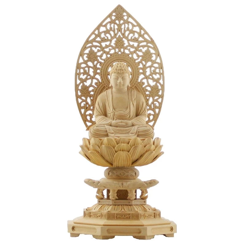 本柘植仏像 八角台座 座釈迦 【曹洞宗・臨済宗・禅宗】 | 本尊・脇侍の