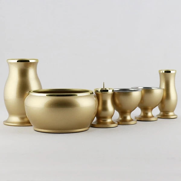 モダン仏具セット アルミムク シャンパンゴールド | 仏具の通販