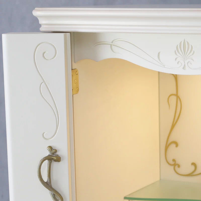 ヨーロッパ調仏壇 ボヌール ホワイト 脚付き&椅子付きの詳細アップ画像2枚目