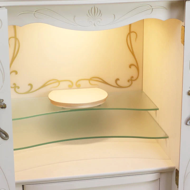 ヨーロッパ調仏壇 ボヌール ホワイト 脚付き&椅子付きの詳細アップ画像3枚目