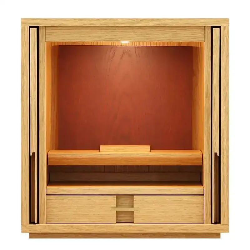 モダン仏壇 TSUDOU オーク×海老茶 | お仏壇の通販 | インテリア仏壇 モダン仏壇 TSUDOU オーク×海老茶 | お仏壇の通販 | インテリア仏壇