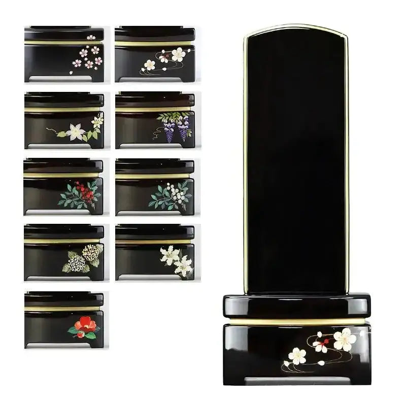 シンプル唐木位牌 駿河蒔絵 黒檀 鏡面仕上げ | お位牌の通販