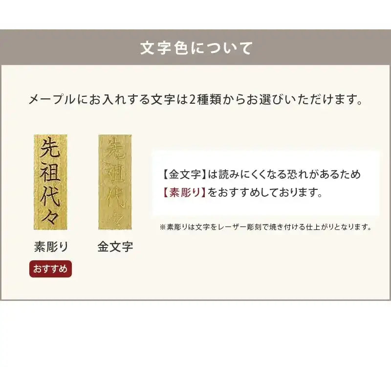 メープルの文字色について