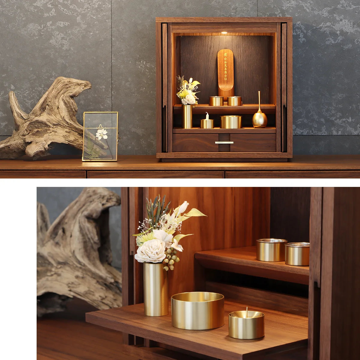 モダン仏具SEN brassゴールド の使用例①