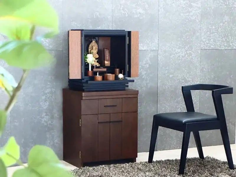 モダン仏壇台 アンド ウォールナットのイメージ画像
