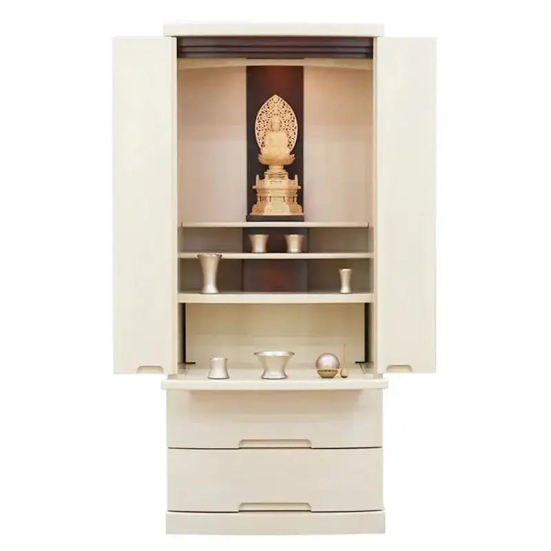 モダン仏壇 ゼフィール クリームホワイトメイン画像02