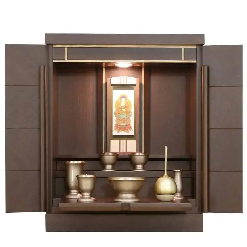 モダン仏壇 ベータ市松 ウォールナットメイン画像03