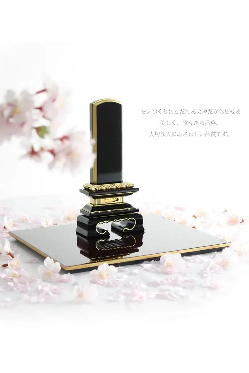 会津塗位牌 蓮華付春日 上塗り仕上げの商品画像4枚目