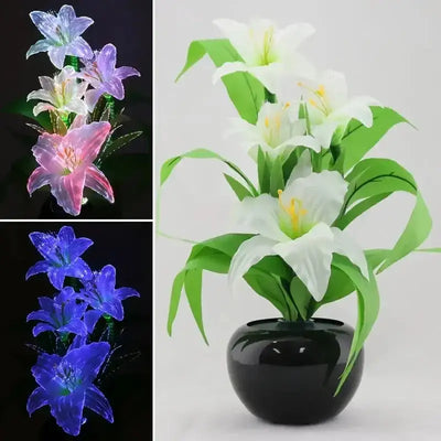 霊前灯 グランドルミナス 白リリー(百合)メイン画像01