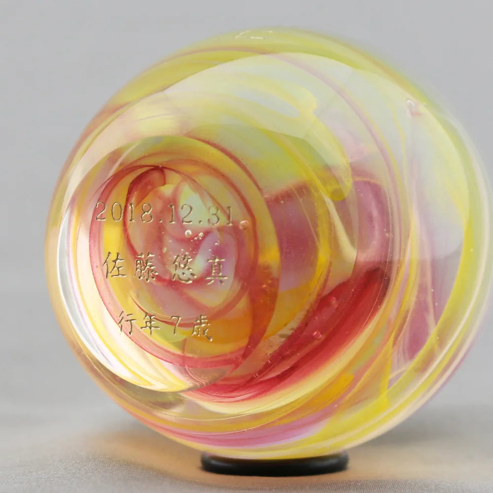 ガラス位牌  oeuf の文字入れサンプル2