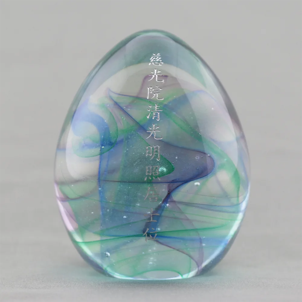 ガラス位牌  oeuf の文字入れサンプル3