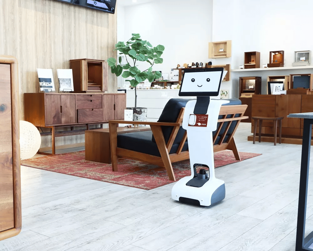 インテリア仏壇ルミエールは店舗のAIロボット接客を行っております