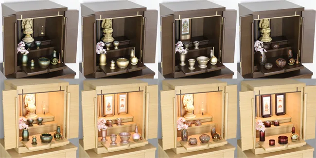シンプルなデザインで仏具と合いやすい