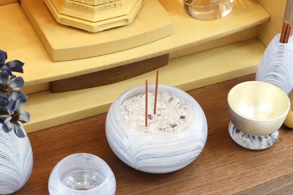 天然石の洗える香炉石の使用イメージ