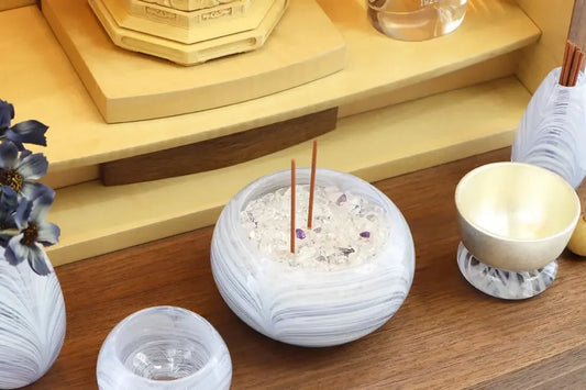 天然石の洗える香炉石の使用イメージ