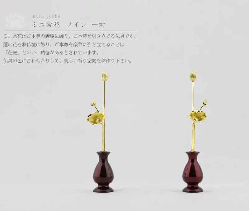 ミニ常花 ワイン 一対の商品画像1枚目