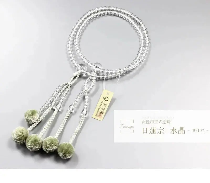 女性用本式念珠 水晶 日蓮宗の商品画像1枚目