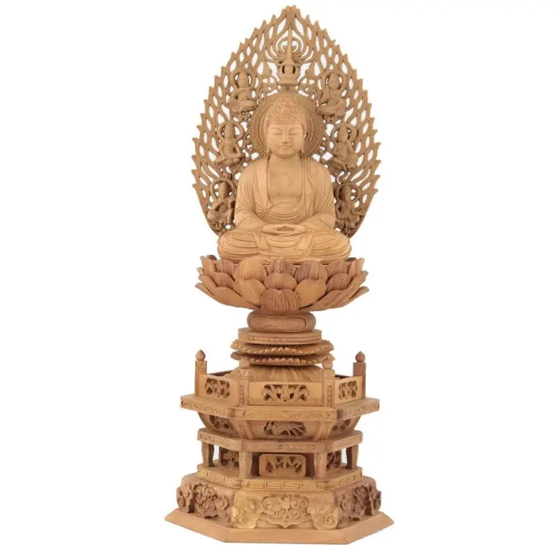 白檀仏像 六角台座 座釈迦 【曹洞宗・臨済宗・禅宗】メイン画像01