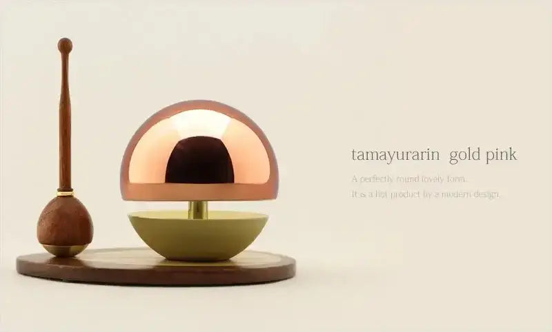 仏具 たまゆらりん 1.8 寸 （りん台 紫檀×りん棒 黒檀） 仏具セット おりん りん ミニ セット ゴールド りん棒 おしゃれ 台 ゴー たまゆらりんおりん　1.8寸セット　りん棒（花梨）りん台（紫檀）　お輪・お鈴　仏具 | がらんどう