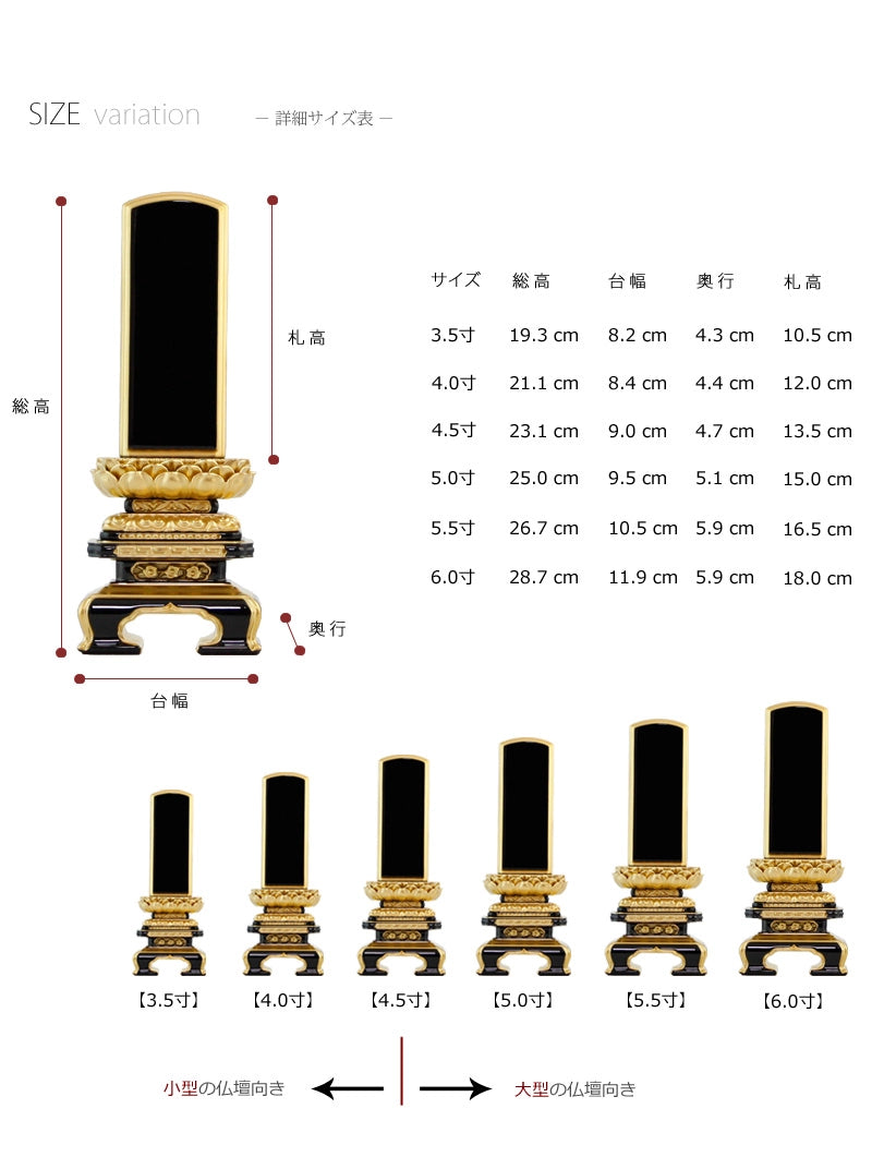 輪島塗位牌 上京千倉 吹蓮華 呂色の商品画像9枚目