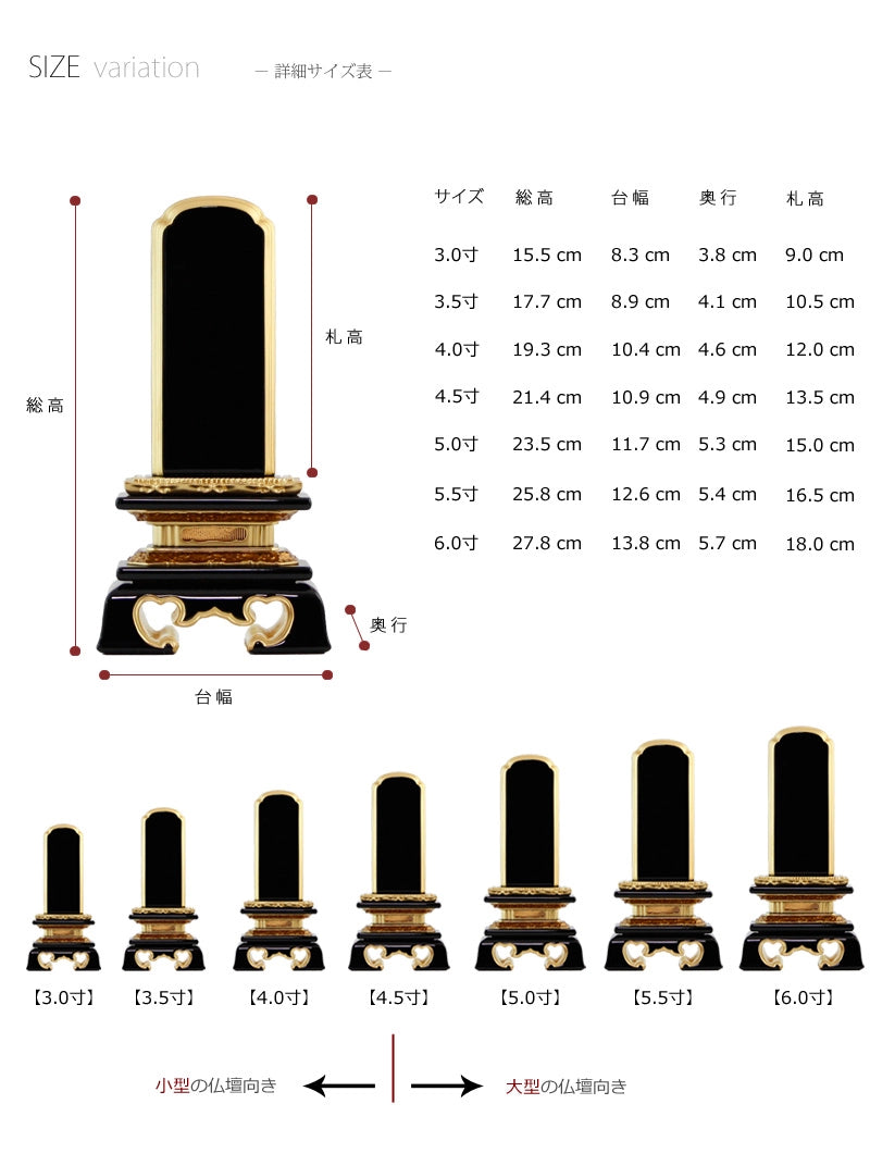 輪島塗位牌 勝美 呂色の商品画像9枚目