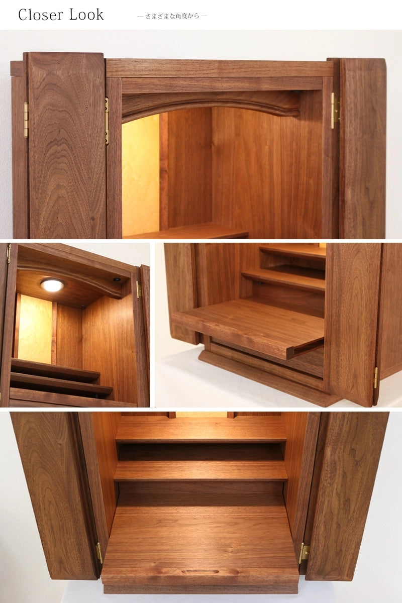 家具調仏壇 ポルト ウォールナット 19号の様々な角度からのイメージ