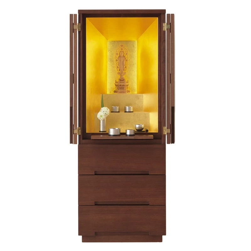 最高級仏壇 白虹 ウォールナット 台付タイプメイン画像02