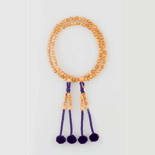 真言宗 本式念珠（女性用） 柘植 八寸振分 共仕上 菊房メイン画像01