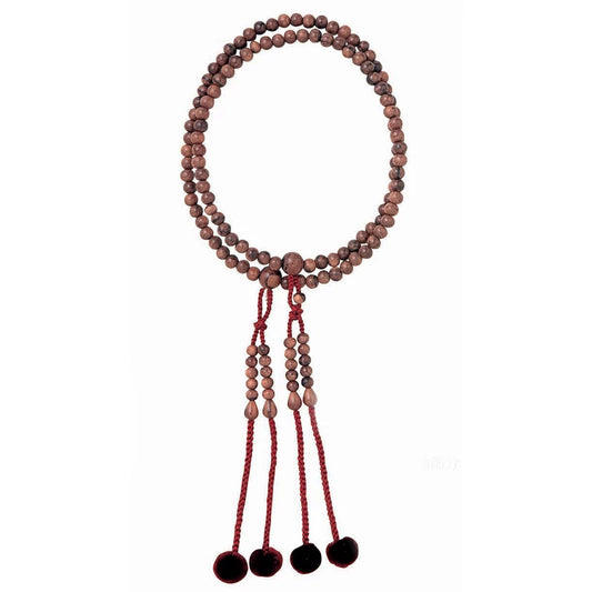 真言宗 本式念珠（男性用） シャム柿 尺二振分 菊房メイン画像01