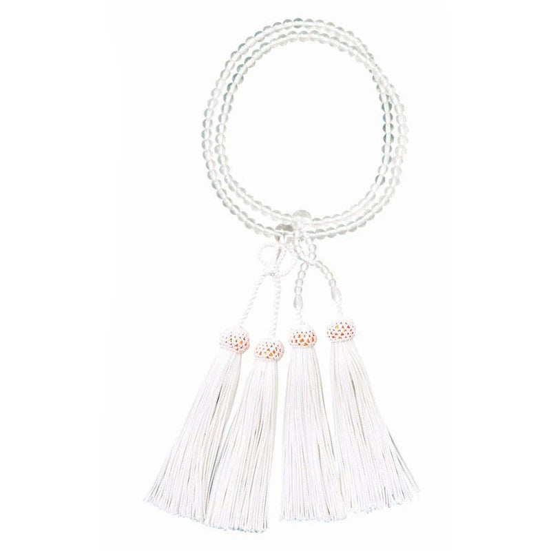 浄土真宗 本式念珠（女性用） 水晶 八寸モント 頭房メイン画像01