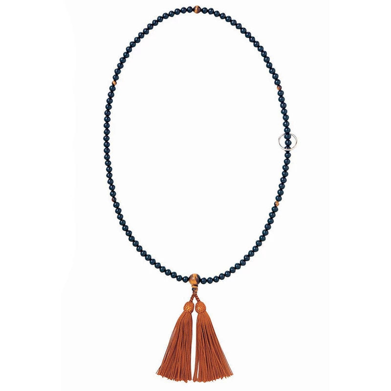 曹洞宗 本式念珠（男性用）黒檀 尺二曹洞 トラメ仕立 頭房メイン画像01