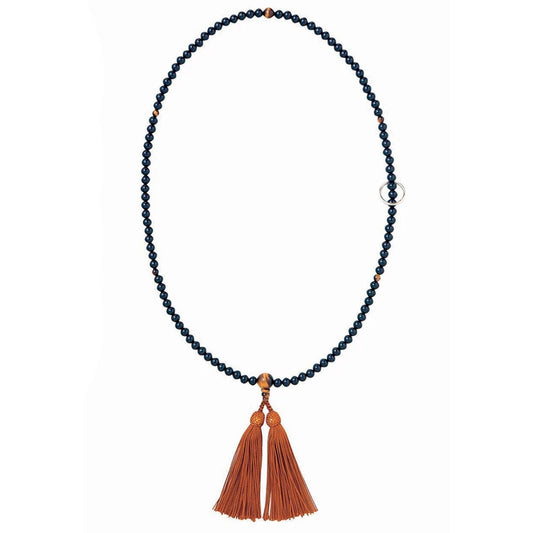 曹洞宗 本式念珠（男性用）黒檀 尺二曹洞 トラメ仕立 頭房メイン画像01