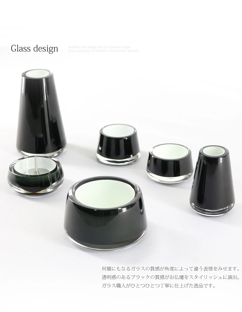 デザインガラス仏具 SHIN 深清 6点セットの商品画像3枚目