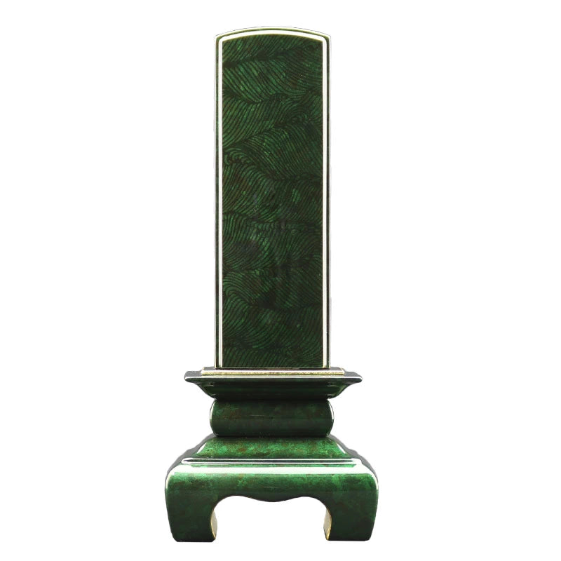 会津 最高級位牌 本甲丸 さざれ波 翡翠メイン画像01