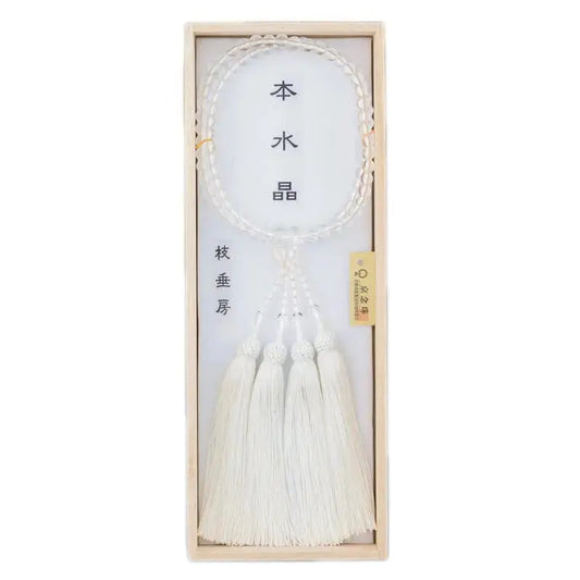 略式二連念珠（女性用） 本水晶 枝垂房メイン画像01