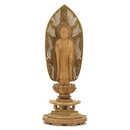 白檀仏像 八角台座 舟立弥陀 【浄土宗・時宗】メイン画像01