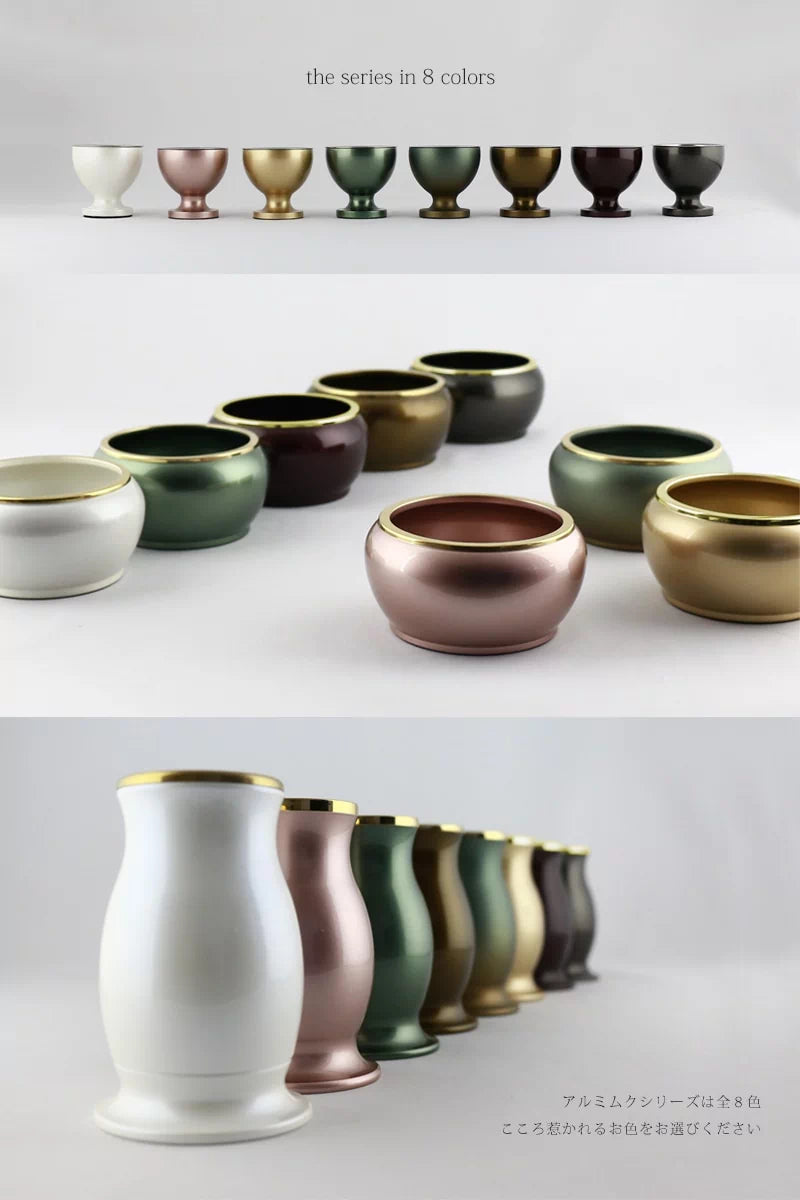 仏具セット　(仏具、仏壇)08 モダン仏具セット アルミムク グリーン | 仏具の通販 | インテリア仏壇