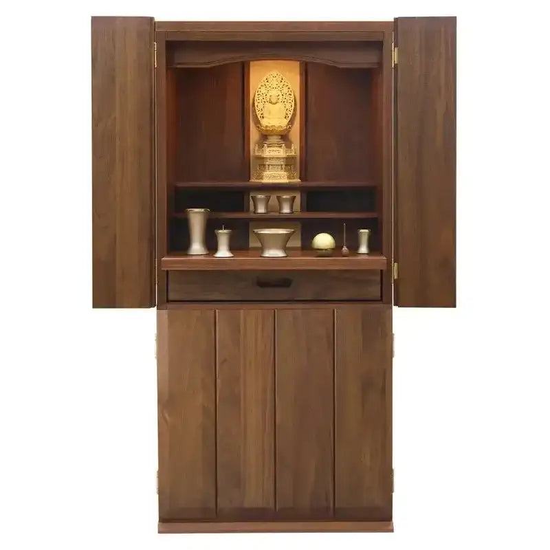 家具調仏壇 ポルト ワイド ウォールナット フロアタイプ | お仏壇の