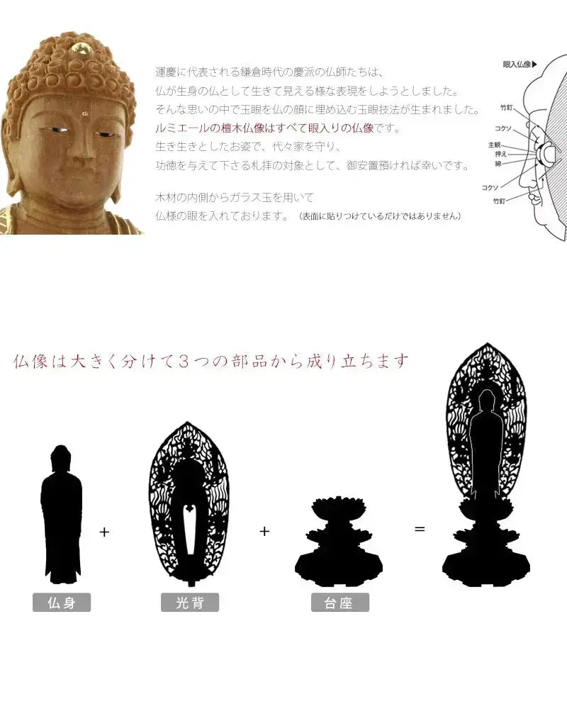 檀木仏像 八角台座 舟立弥陀 眼入り【浄土宗・時宗】の商品画像5枚目