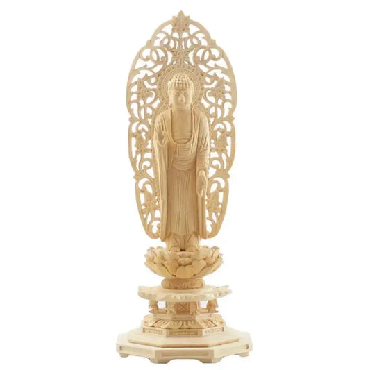 桧木仏像 八角台座 舟立弥陀 【浄土宗・時宗】メイン画像01