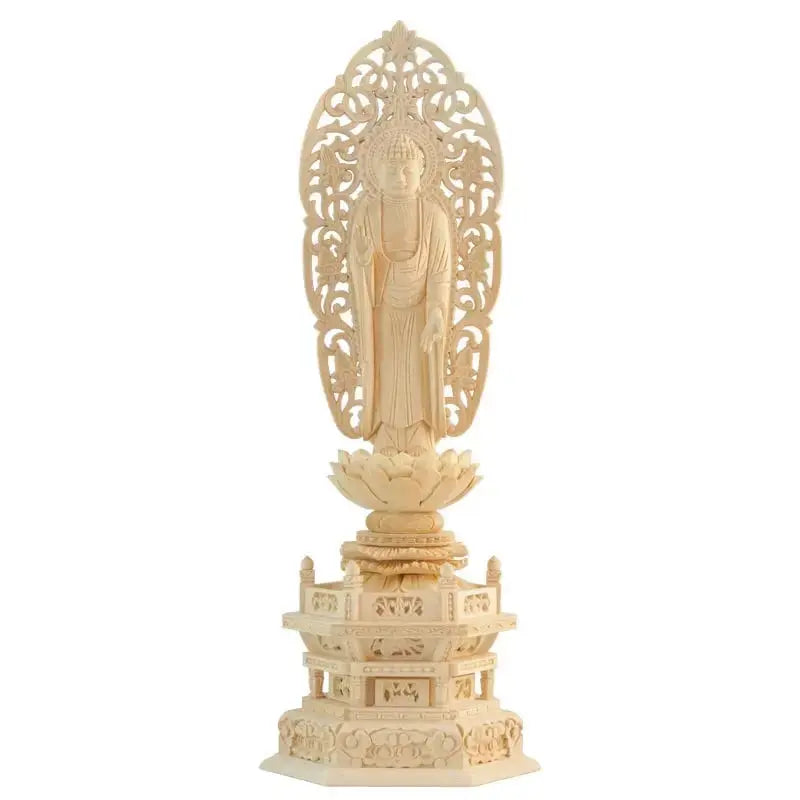 桧木仏像 六角台座 舟立弥陀 【浄土宗・時宗】メイン画像01