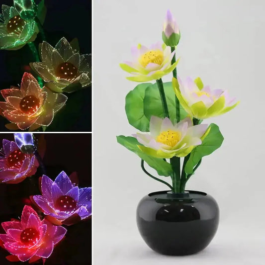 霊前灯 グランドルミナス ハス四花（蓮の華）メイン画像01