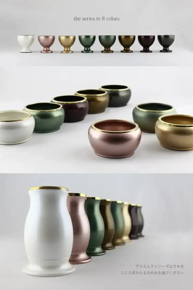 新品　クラシックモダン・壺　ゴールド　送料無料 シンプルモダン「純金」｜ミニ骨壺｜手元供養｜メモリアルアートの大野屋