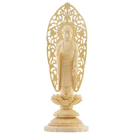 桧木仏像 丸台座 舟立弥陀 【浄土宗・時宗】メイン画像01
