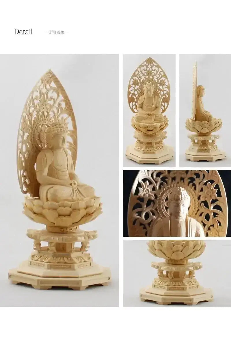 桧木仏像 八角台座 座阿弥陀 【天台宗】 | 本尊・脇侍の通販