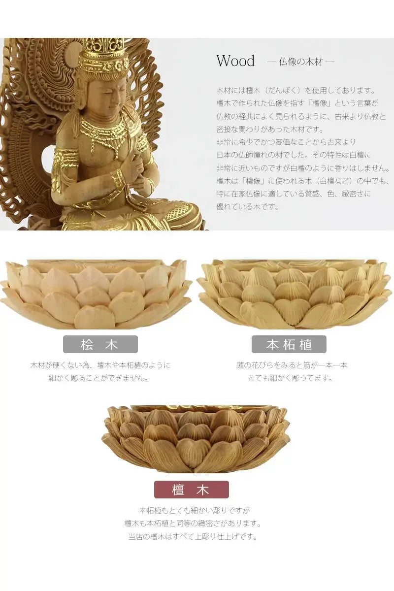 檀木仏像 六角鬼面麒麟台座 大日如来 眼入り 二重火炎光背【真言宗】の商品画像3枚目