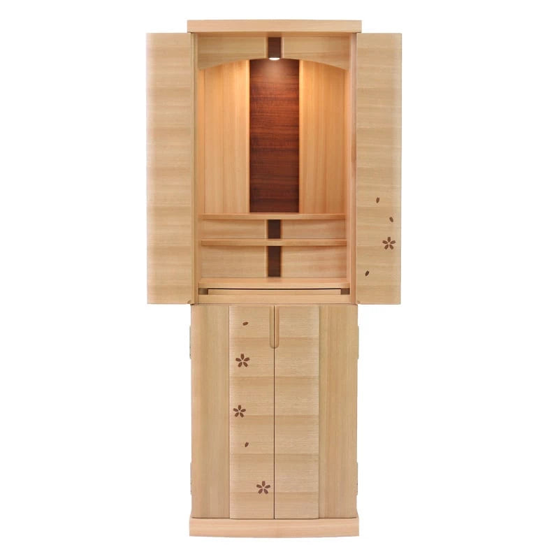 モダン仏壇 桜華 台付きタイプメイン画像01