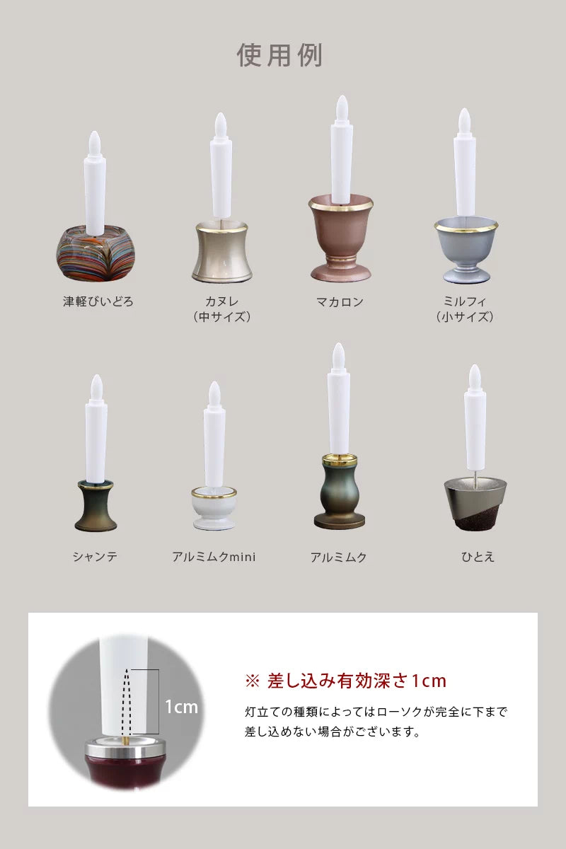 火を使わない タイマー式 LED電子ローソク 小サイズ | 小物の通販