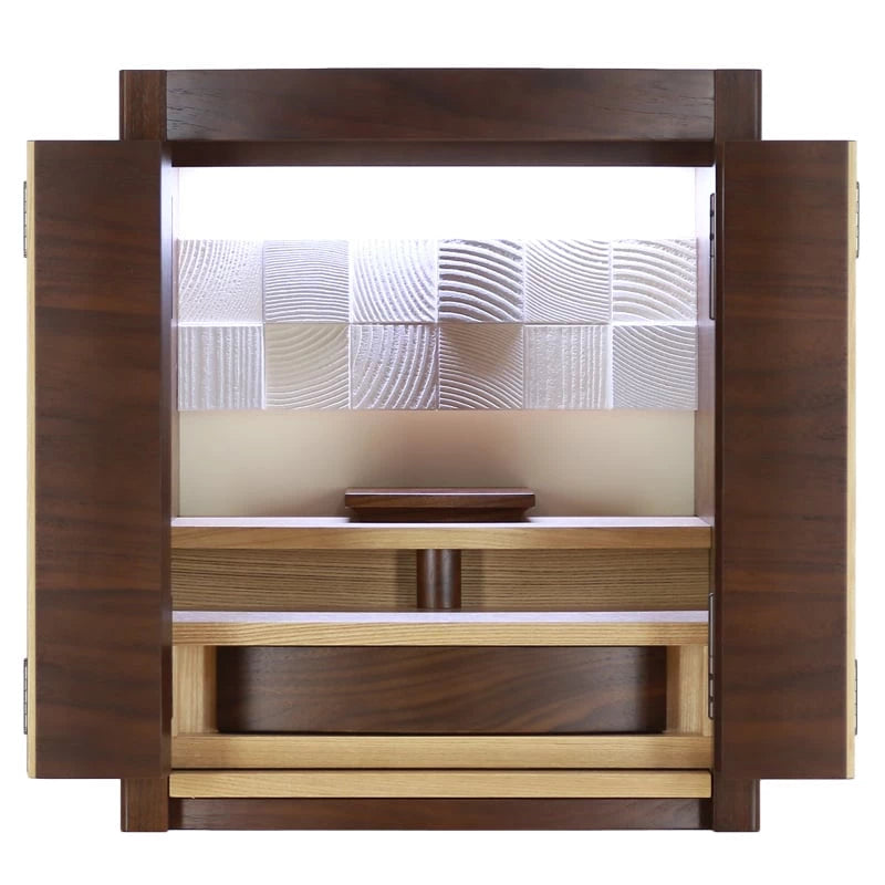 デザイナーズ仏壇 リスン ウォールナット・タモ 16号メイン画像01